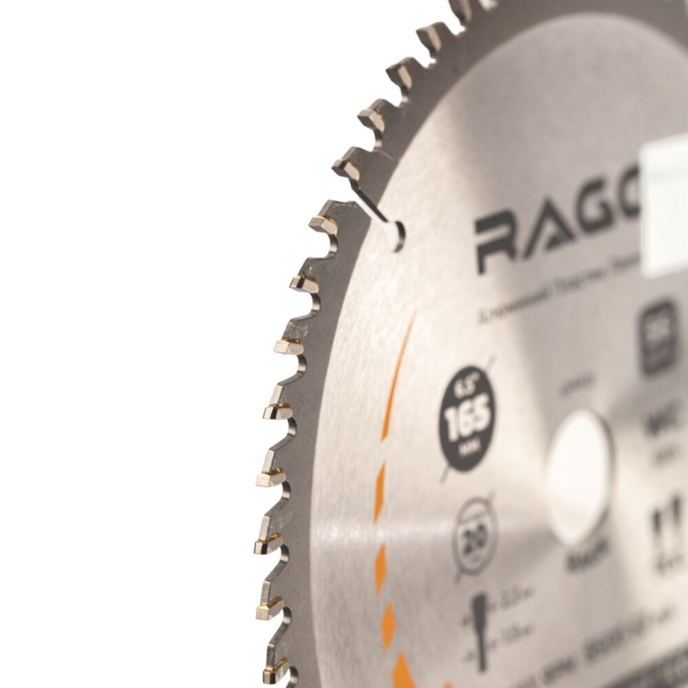 Диск пильный по алюминию 165 мм 56Z посадка 20 мм + кольцо 16 мм (Rage) 594500