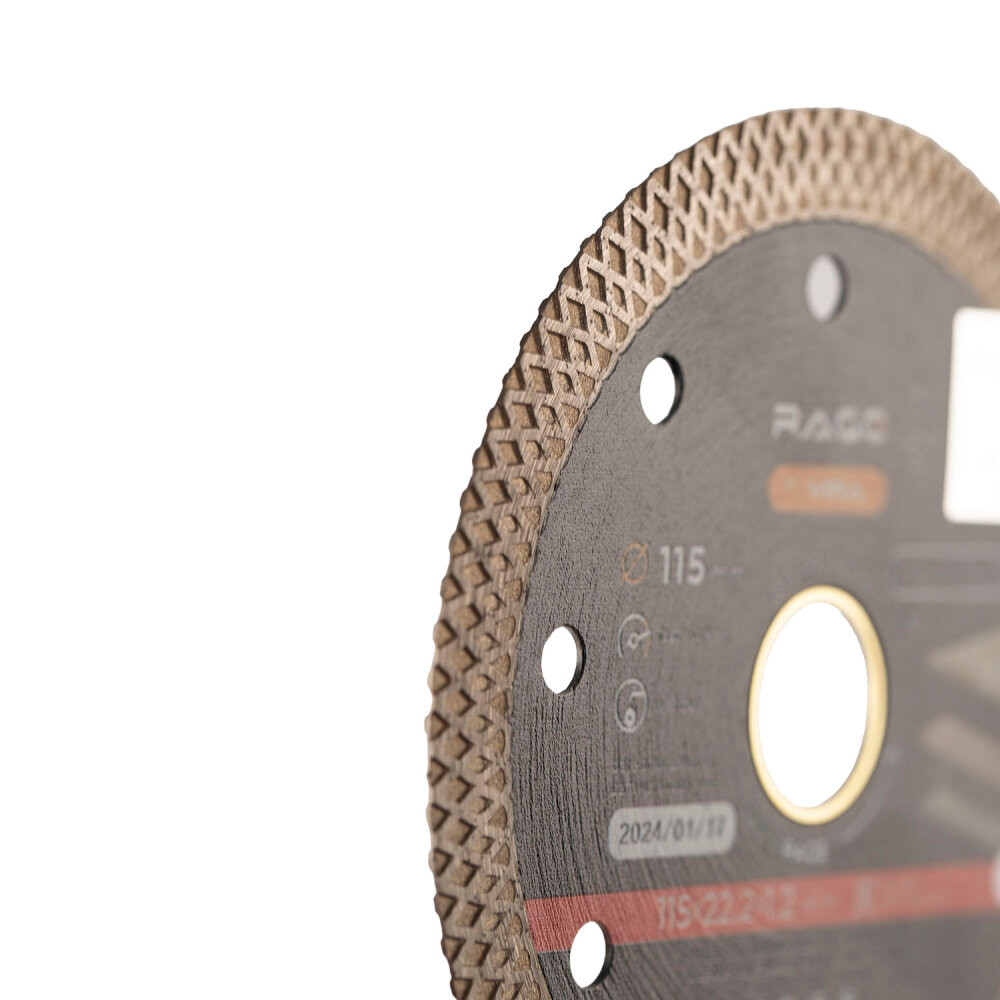 Диск алмазный по керамограниту тонкий 115 x 1.2 x 22.2 мм (Rage) 605115