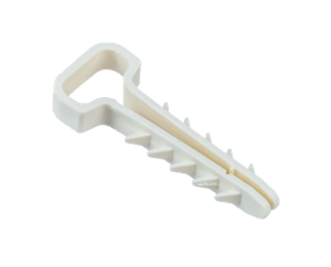 Дюбель-хомут для плоского кабеля белый PCD-F 05x10-45-100WH PA6.6 Jazzway (100 шт/уп) Jazzway (JazzWay) 5054929