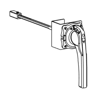 ВЫНОСНАЯ СТАНДАРТНАЯ ЧЁРНАЯ ПОВОРОТНАЯ РУКОЯТКА ДЛЯ ФРОНТАЛЬНОЙ УСТАНОВКИ НА SD160-250 (Systeme Electric) SSDERHF15B1625
