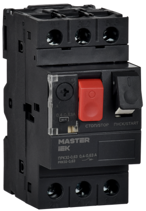 Пускатель ПРК32-0,63 In=0,63А Ir=0,4-0,63А 660В MASTER IEK (IEK) DMS11-C63