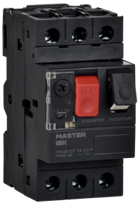 Пускатель ПРК32-2,5 In=2,5А Ir=1,6-2,5А Ue 660В MASTER IEK (IEK) DMS11-D25