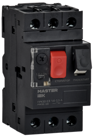 Пускатель ПРК32-2,5 In=2,5А Ir=1,6-2,5А Ue 660В MASTER IEK (IEK) DMS11-D25