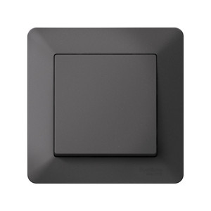 ATLASDESIGN AIR 1-постовая РАМКА, БАЗАЛЬТ/дымчатый черный (Systeme Electric) ATN221401