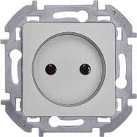 Розетка 2К 16 А 250 В~ INSPIRIA алюминий (Legrand/Daccord) 673712