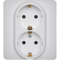 Розетка 2X2К+З немецкий стандарт 16 А 250 В INSPIRIA белая (Legrand/Daccord) 673750