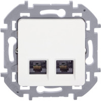 INSPIRIA розетка двойная RJ 45  категория 5e  UTP белый (Legrand/Daccord) 673835