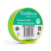 ИЗОЛЕНТА ПВХ MultiSet 19мм Х 20м ЖЁЛТО-ЗЕЛЁНАЯ (Systeme Electric) IMT1920YG