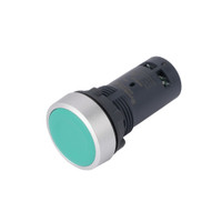 Кнопка SB7 моноблочная 22мм зеленая с возвратом, металл, 2НО, IP65 (Systeme Electric) SB7EA33