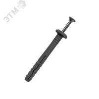 Дюбель-гвоздь 6х60 полипропилен гриб 100 шт (Крепдил)