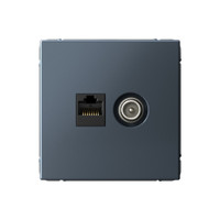 ARTGALLERY розетка двойная ТВ + компьютерная RJ45, кат. 5Е, грифель (Systeme Electric) GAL000789