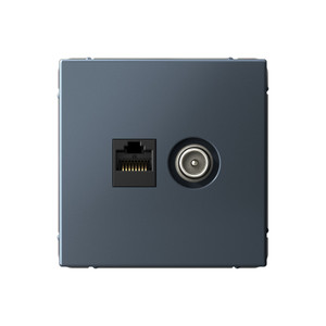 ARTGALLERY розетка двойная ТВ + компьютерная RJ45, кат. 5Е, грифель (Systeme Electric) GAL000789