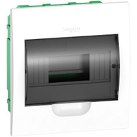 Щит распределительный встраиваемый белый City9 (ЩРв-П-8) дверь прозрачная на 8 модулей IP40 (Systeme Electric) EZ9E108S2FRU