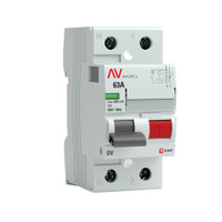 Устройство защитного отключения DV 2P 63А/300мА (AC) AVERES (EKF) rccb-2-63-300-ac-av