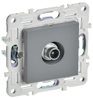 SKANDY Розетка TV проходная SK-A17Gr серый IEK (IEK) SK-A10-P-K03