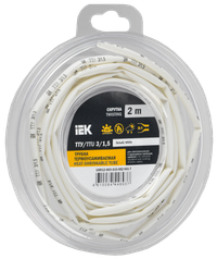 Трубка термоусадочная ТТУ нг-LS 3/1,5 белая (2м/упак) IEK (IEK) UDR12-003-D15-002-K01-T