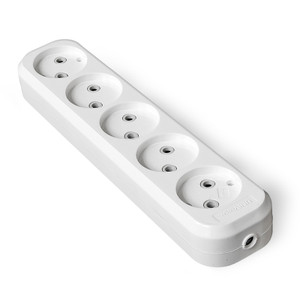 Колодка 5 гнезд без заземления AБС-пластик (UNIVersal) E205