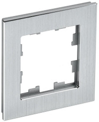 BRITE Рамка 1 пост РУ-1-1-БрА металл алюминий (IEK) BR-M12-M-K47