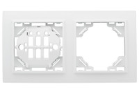 Рамка Минск 2-местная горизонтальная белая (EKF) ERM-G-302-10
