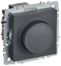 BRITE Светорегулятор поворотно-нажимной 600Вт СС10-1-0-БрГ графит (IEK) BR-D20-0600-K53