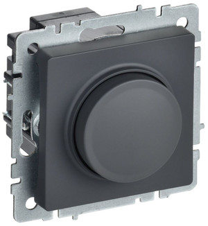 BRITE Светорегулятор поворотно-нажимной 600Вт СС10-1-0-БрГ графит (IEK) BR-D20-0600-K53