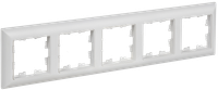 BRITE Рамка 5-местная РУ-5-БрАБ арктический белый/белый IEK (IEK) BR-M52-12-K91