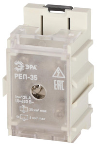 Распределительный блок проходной РБП NO-224-76 35 (1х35-4х6 мм2) 125/50А (ЭРА) Б0063089