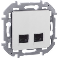 Розетка компьютерная двойная RJ45 категория 6 UTP белый INSPIRIA (IEK) 673840