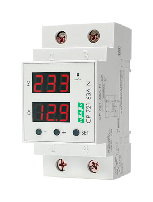 Реле напряжения с контролем тока и разрывом нуля CP-721-63A-N (Евроавтоматика ФиФ) EA04.009.028