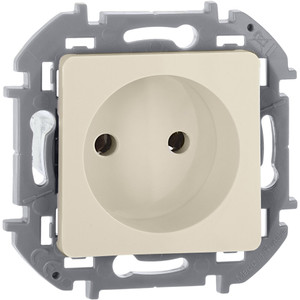 Розетка 1-местная без заземления без защитных шторок 16А слоновая кость INSPIRIA (IEK) 673711