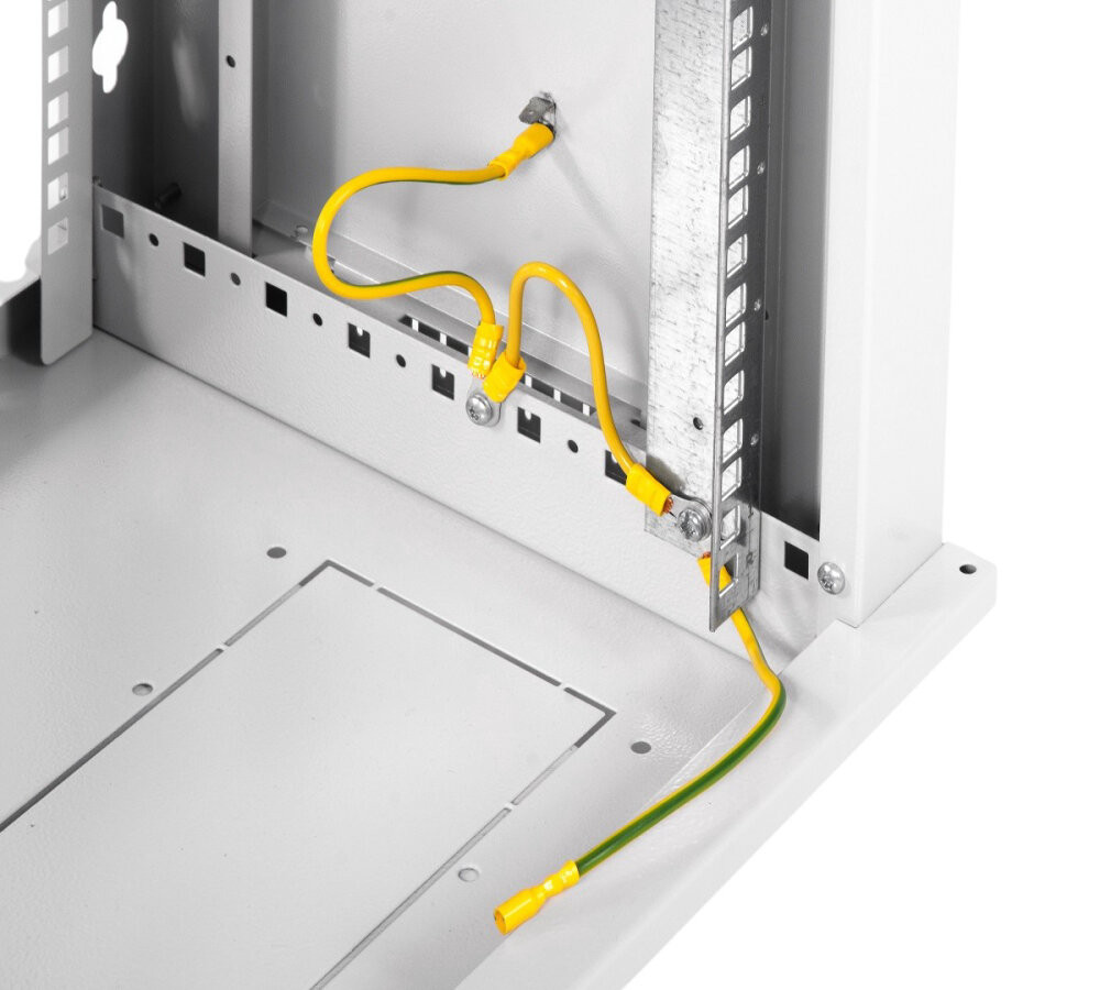 Шкаф телекоммуникационный настенный разборный 6U (600х350) дверь стекло (ЦМО) ШРН-Э-6.350