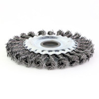 Щетка дисковая жгутовая Д125x13x22,2, ворс сталь 0,50 (13-012) (EuroBrush) EB-DST4L