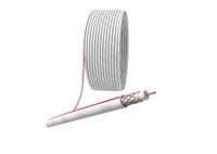Кабель коаксиальный SAT 50м 75 Ом Cu/(оплётка Cu 75%) PVC цвет белый 100 м (ЭРА) Б0044617