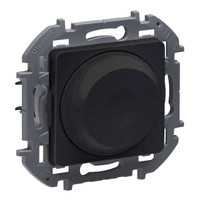 Светорегулятор поворотно-нажимной без нейтрали 300Вт антрацит INSPIRIA (IEK) 673793