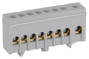 Шина NO-224-106 L фаза в изолированном корпусе на DIN-рейку ШНИ-6х9-8-Д серый (ЭРА) Б0062890