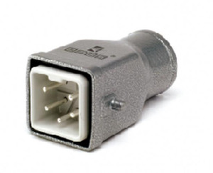 Кожух со штепселем металлический, 5 полюсов, 10A, верхний ввод PG 11, IP65 (EMAS) EBM05FU30