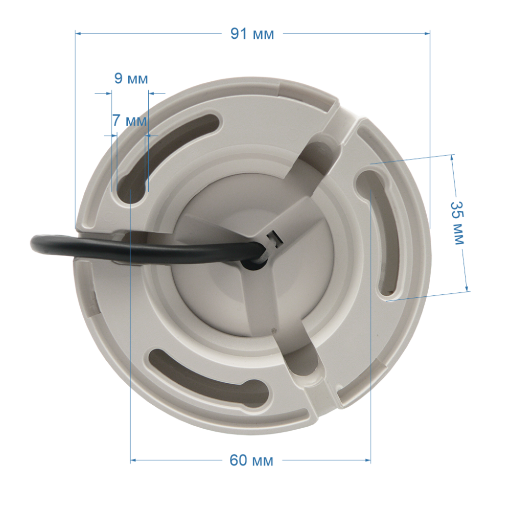 Видеокамера аналоговая 2Мп купольная IP54 ИК-20м (2.8мм) (Space Technology) ST-2004