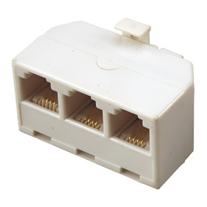 Телефонный тройник RJ-14(6P4C) (штекер - 3        гнезда), REXANT (REXANT) 03-0041