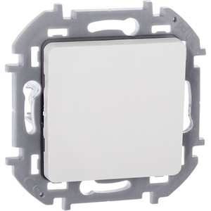 Выключатель 1-клавишный проходной 10АХ безвинтовое крепление белый INSPIRIA (IEK) 673650
