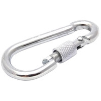 Карабин пожарный М8 DIN5299D c фиксатором оцинкованный (Партнер) 18740