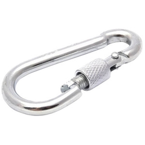 Карабин пожарный М8 DIN5299D c фиксатором оцинкованный (Партнер) 18740