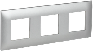 SKANDY Рамка 3-местная SK-F03S серебряный IEK (IEK) SK-M32-K23