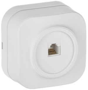 GLORY Розетка для открытой установки компьютерная RJ45 кат.5E РК10-ХБм белый матовый IEK (IEK) EKH10-K01M