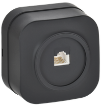 GLORY Розетка для открытой установки компьютерная RJ45 кат.5E РК10-ХЧм черный матовый IEK (IEK) EKH10-K02M