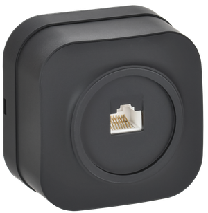 GLORY Розетка для открытой установки компьютерная RJ45 кат.5E РК10-ХЧм черный матовый IEK (IEK) EKH10-K02M