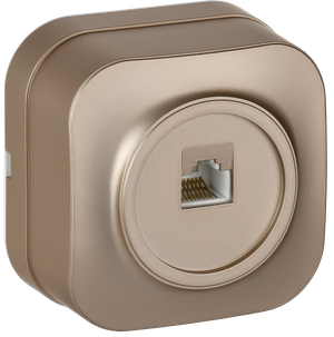 GLORY Розетка для открытой установки компьютерная RJ45 кат.5E РК10-ХШм шампань матовый IEK (IEK) EKH10-K37M