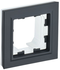BRITE Рамка 1 пост IP44 РУ-1-БрГ-44 графит (IEK) BR-M12-44-K53