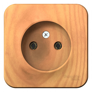 BLANCA Розетка наружная без заземления без шторок с изолирующей пластиной, 16А, 250В, ясень (Systeme Electric) BLNRA000115