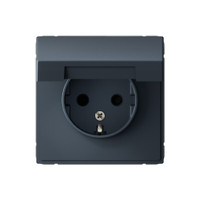 ARTGALLERY розетка с заземл. со шторк. с крышкой, 16А, IP20, механизм, грифель (Systeme Electric) GAL000746