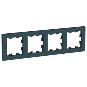 Рамка четырехпостовая ATLASDESIGN универсальная изумруд (Systeme Electric) ATN000804